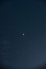 Moon view in the evening sky