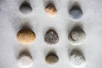Sea stones as a summer background