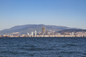 Obraz premium coast of Izmir, view from the sea