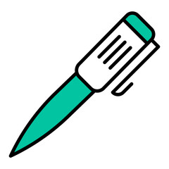 luxury pen icon on transparent background