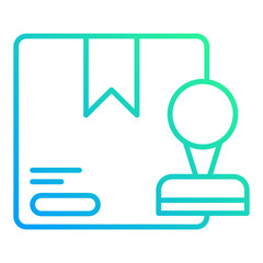 postal package cardboard icon on transparent background