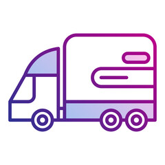 postal expedition car icon on transparent background