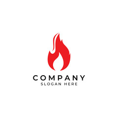 Fire or flame logo, fireball logo, and embers. Using a vector illustration template design concept.