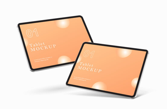 Realistic Tablet mockup. modern tablet mock up isolated on white background. vector illustration. Fully Editable file	