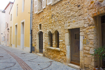 Street in the old town Antibes, France	
