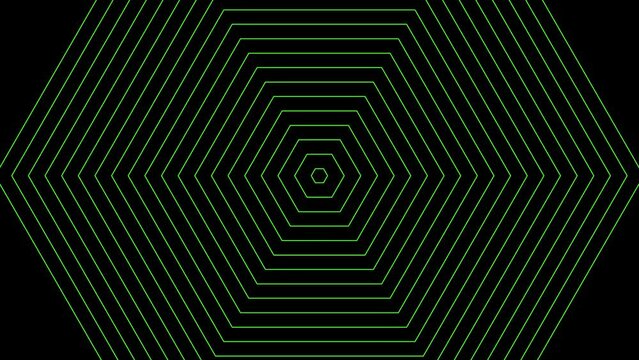 Green colour Rectangle Loop in black bagground