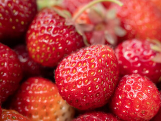 A bed of homemade strawberries.