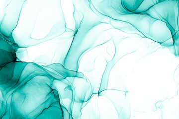 Marble ink abstract art from exquisite original painting for abstract background . Painting was painted on high quality paper texture to create smooth marble background pattern of ombre alcohol ink . © InfiniteFlow