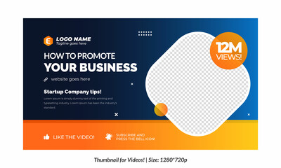 Editable Thumbnail for vidoes and all social platforms usable in your all videos Editable Premium Vector, Customizable Thumbnails fully customizable	