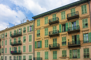 Fototapeta na wymiar Old town architecture of Nice on French Riviera