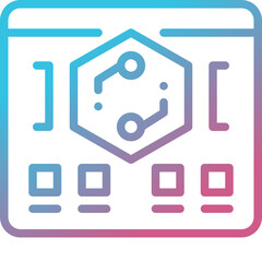 website gradient line icon