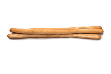 Bread sticks isolated on white background.