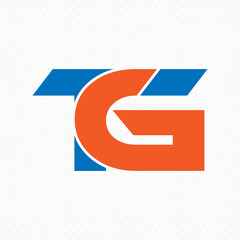 TG Letter Logo Design Template Vector 