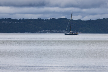 Sailboat on Commencement Bay.