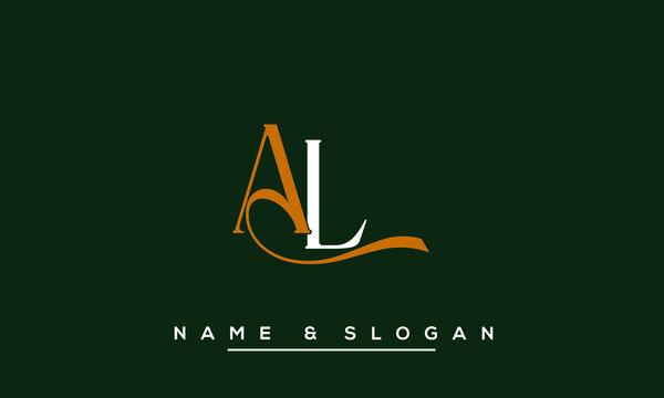 LA,  AL,  L,  A   Abstract  Letters  Logo  Monogram