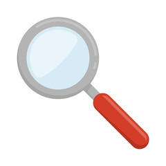 Magnifying glass. Analysis concept. Vector illustration.