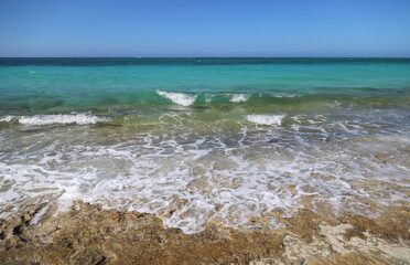 The magical colors of Playa Esmeralda in Guardalavaca, Cuba