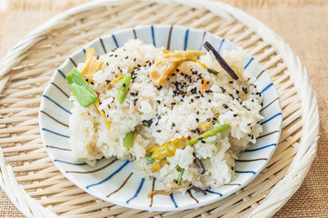 家庭料理　山菜おこわ