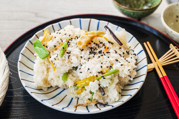家庭料理　山菜おこわ