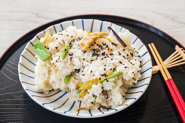 家庭料理　山菜おこわ