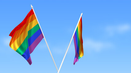 3D Illustration - Pride Month Flag