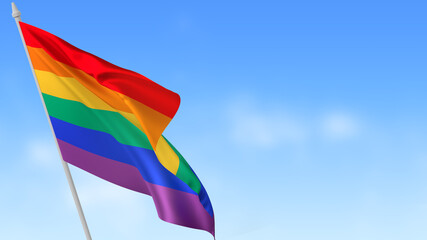 3D Illustration - Pride Month Flag