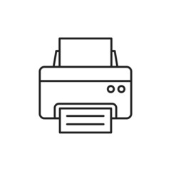 Printer icon. High quality black vector illustration..