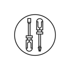 Computer service icon. High quality black vector illustration..