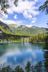 Lago di Braies, beautiful lake in the Dolomites