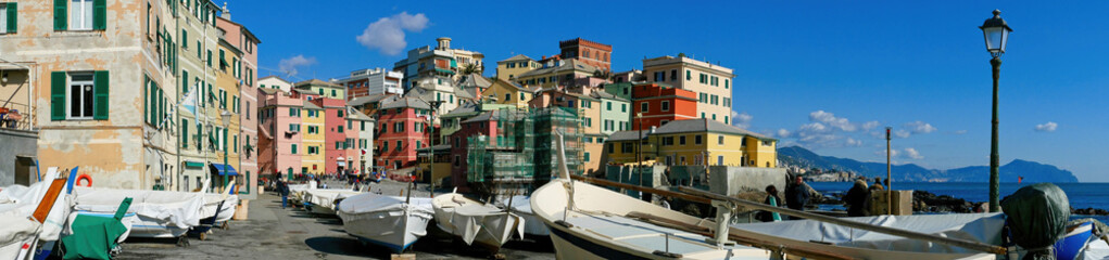 The old fishing village of Boccadasse, Genoa, Italy