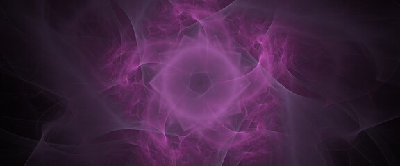 Digital render fractal pattern exquisite widescreen flowing energetic lines in radial symmetry