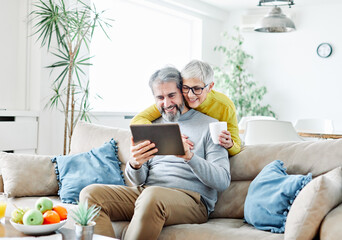 senior couple happy tablet computer love together - Powered by Adobe