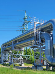 Fototapeta premium electricity and thermal energy, steel construction