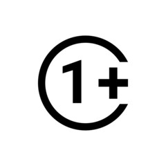 Age limit line color icon. Physiotherapy, acupuncture.