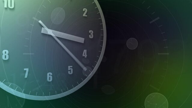 Time flow images with analog clock CG illustration.