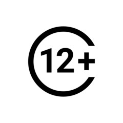 Age limit line color icon. Physiotherapy, acupuncture.