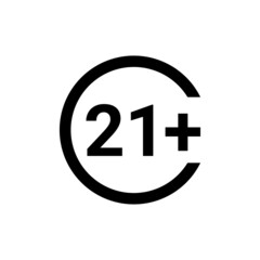 Age limit line color icon. Physiotherapy, acupuncture.