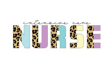 Intensive Care nurse svg png, half leopard cheetah print Intensive Care nurse svg png, nurse svg, nursing svg, er nurse svg, nurse life svg
