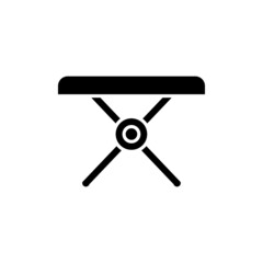 Camping portable chair line color icon. Isolated vector element.