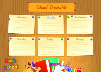School timetable. great for printing or desktop backgrounds. your schedule for school or recording important assignments. memory sticks.