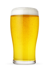Beer glass isolated on white.