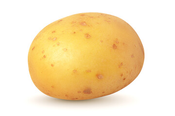 Whole potato isolated on white background.