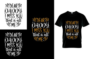 father's day typography and vector graphic t-shirt design template