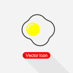 Fried Egg Icon Vector Illustration Eps10