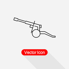 Artillery line Icon Vector Illustation Eps10