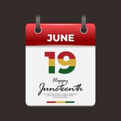 Juneteenth Day, celebration freedom, emancipation day in 19 june, African-American history and heritage.