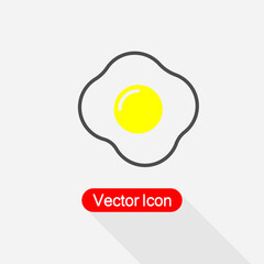 Fried Egg Icon Vector Illustration Eps10
