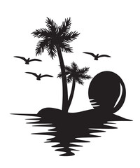 Palm Trees svg, Beach Png svg, summer svg, Sunset Beach SVG, Vacation, Beach Life, Summer, Palm, Island, Chair, Relax svg, palm tree font
