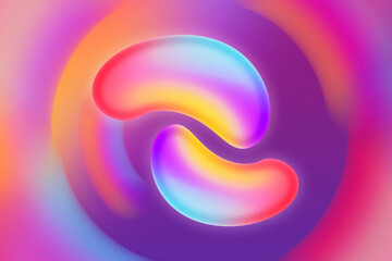 Obraz premium Abstract Colourful Wavy Background