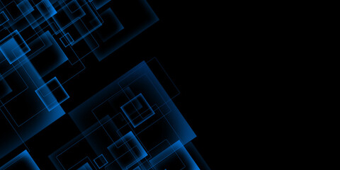 Abstract background with blue squares